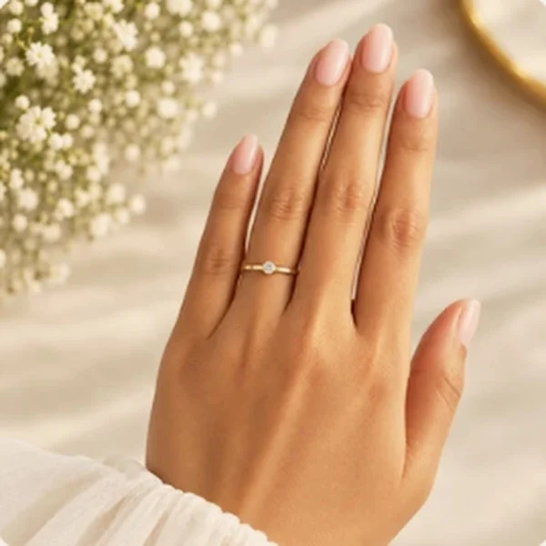 Emerald Solitaire 925 Pure Silver Ring