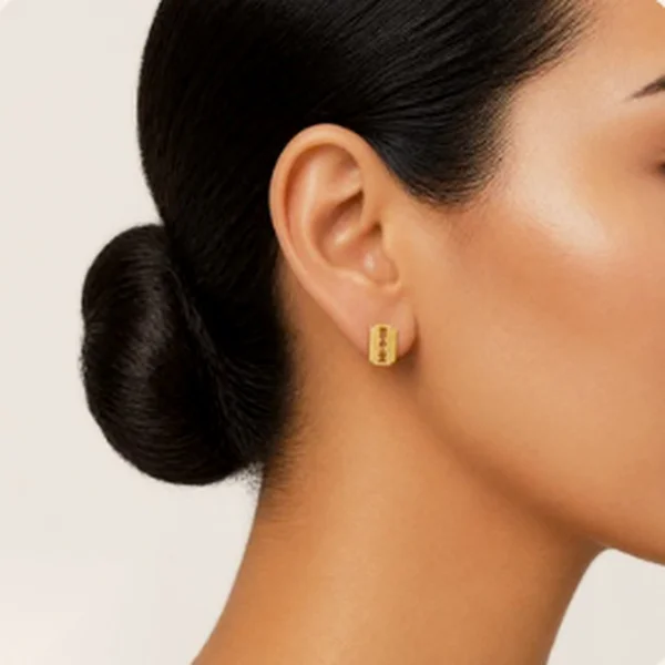 Delicate Silver Huggie Drop Earrings