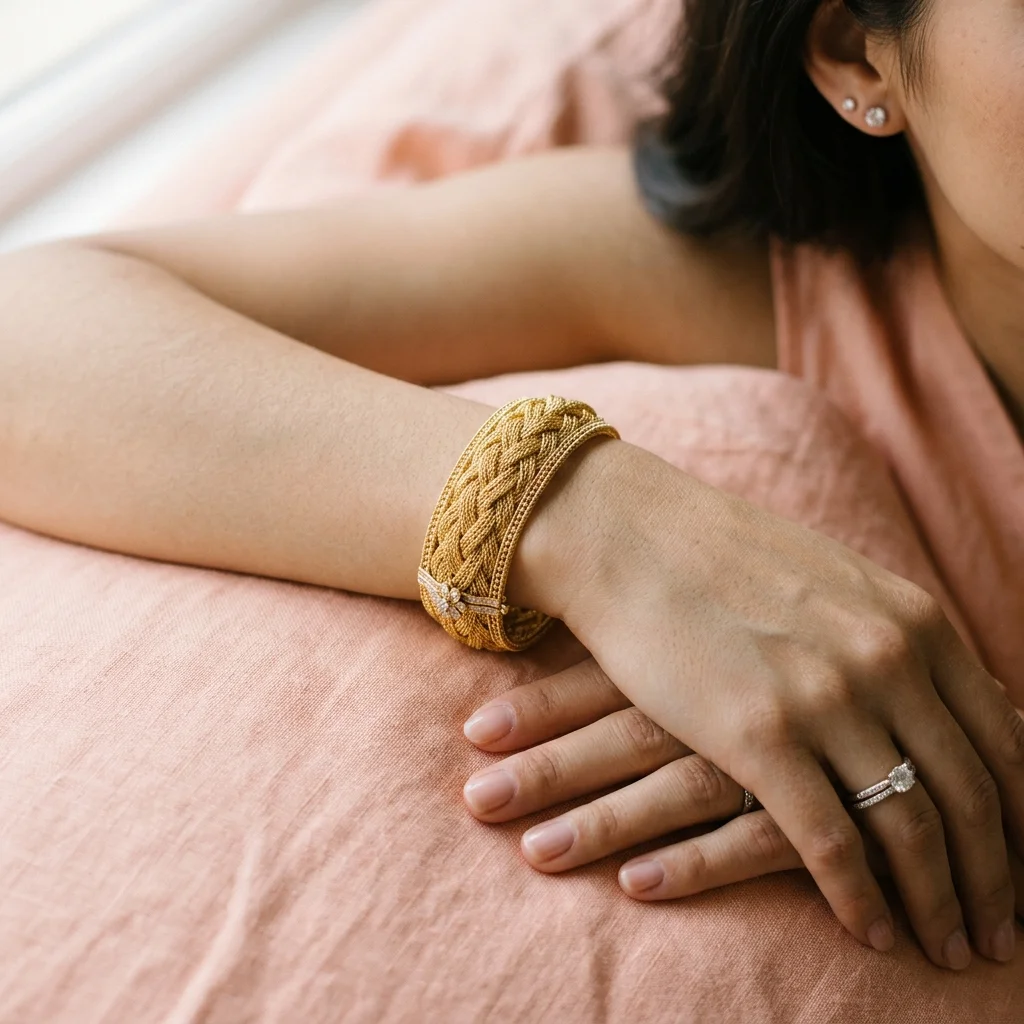 Contemporary Lightweight Gold Bangles