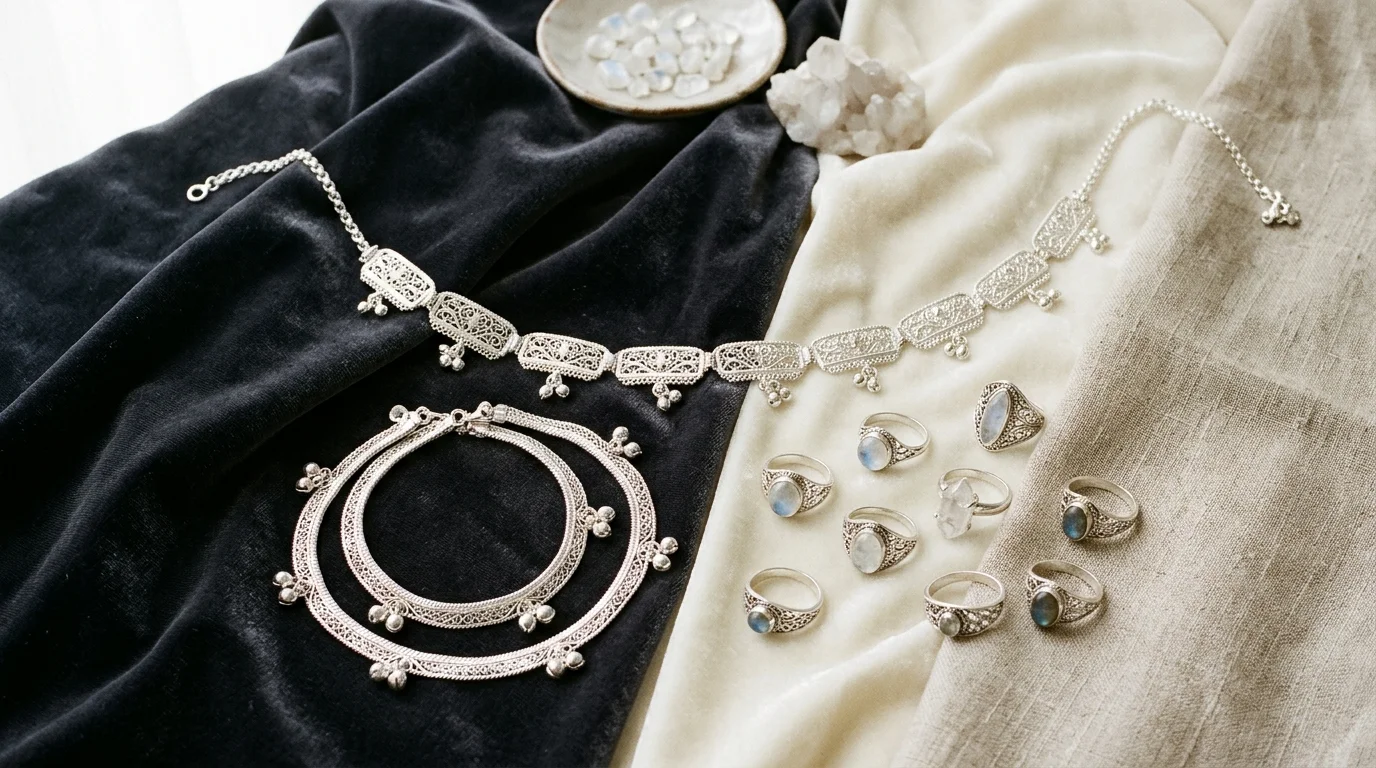 Heritage 925 Pure Silver: Payals, Filigree Chokers & Rings