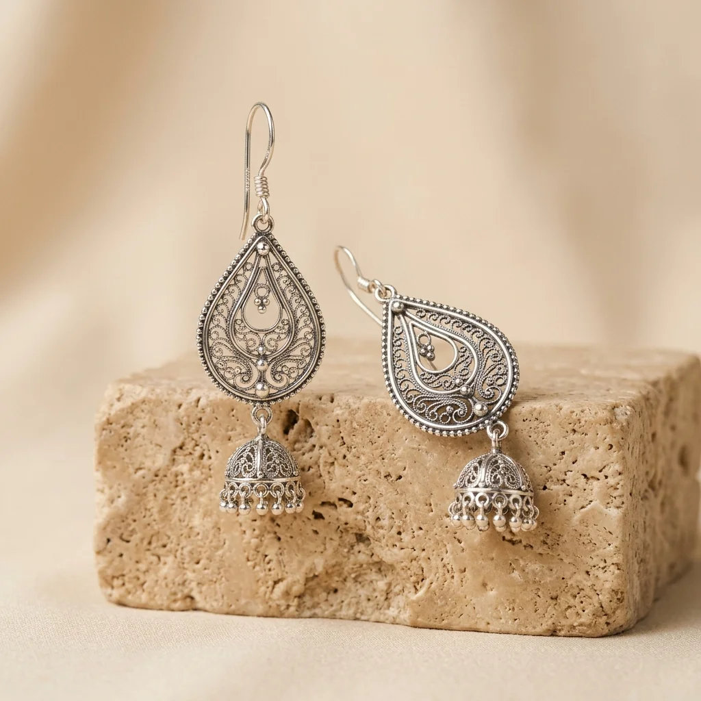 Delicate Silver Drop Earrings