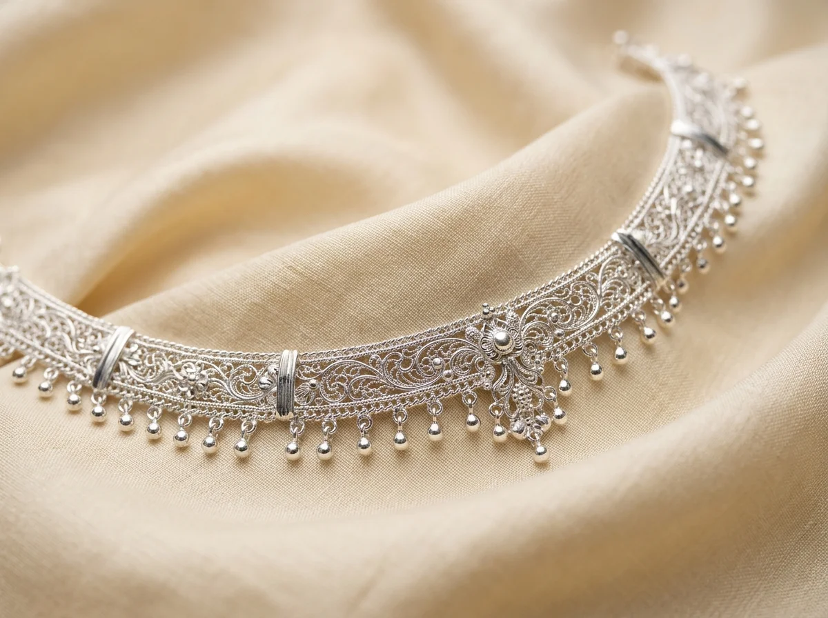 Lightweight Silver Hipchain (Aranjanam)