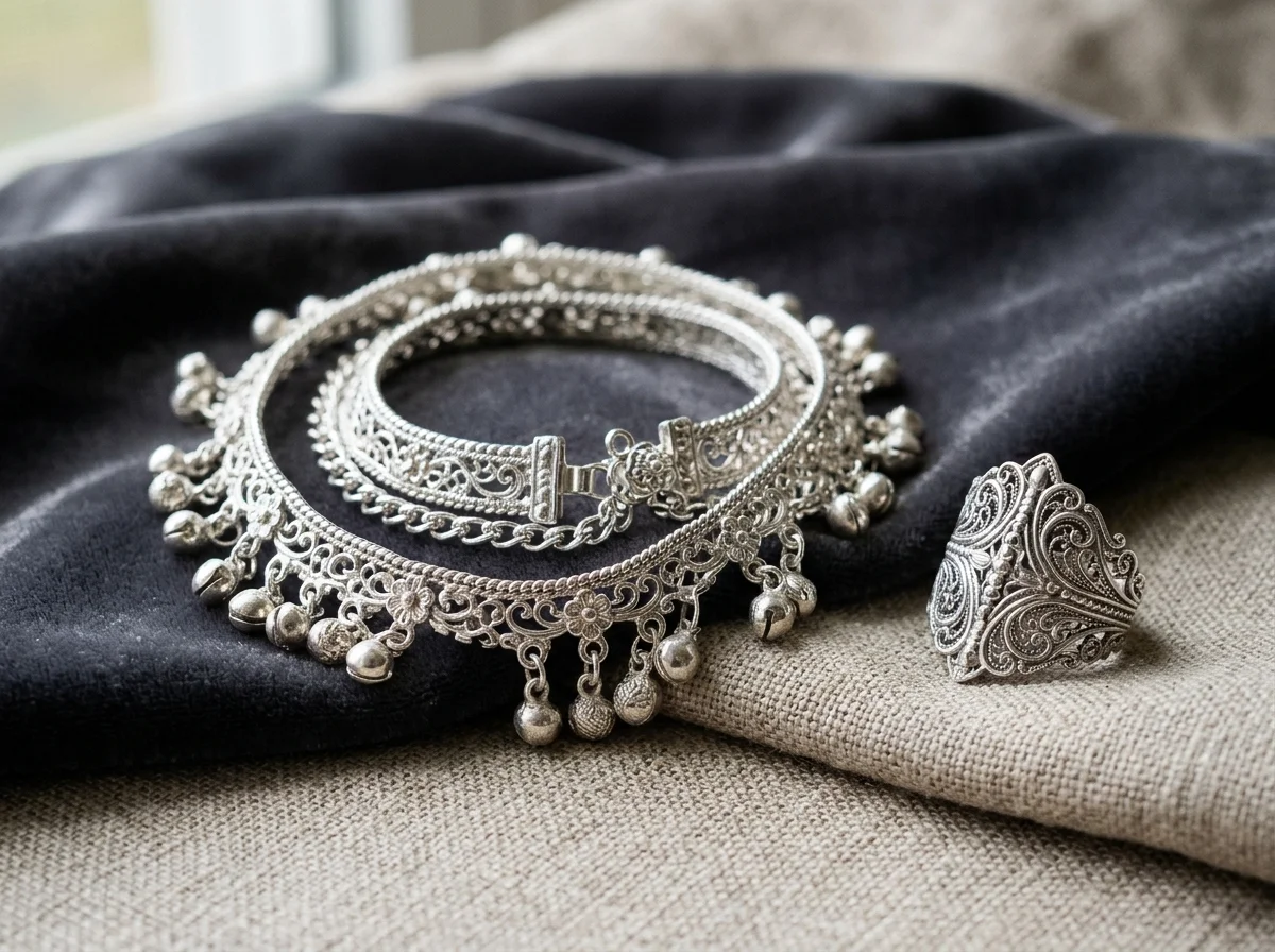 Pure Silver Jewellery Aranjanam Payal Rings Kondotty Kerala